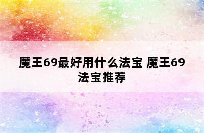 魔王69最好用什么法宝 魔王69法宝推荐